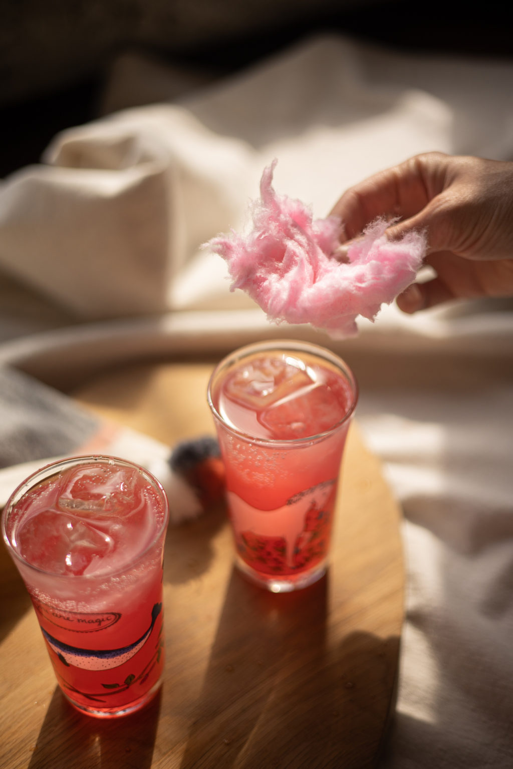 cocktail rose au sirop de licorne